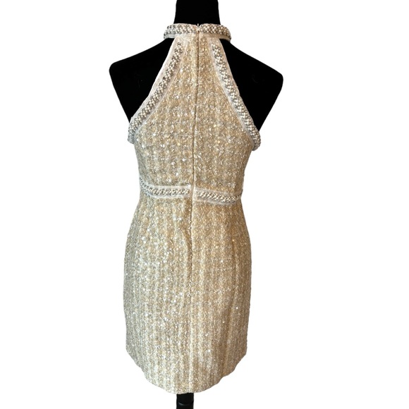 Stunning Beaded Sequin Tweed Dress Small XS - Picture 8 of 9